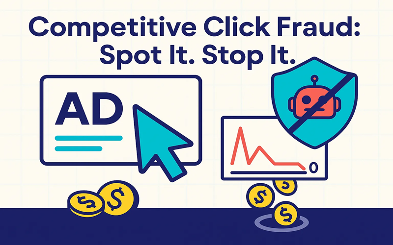 Graph illustrating the successful prevention of Google Ads click fraud and the resulting increase in ROI.