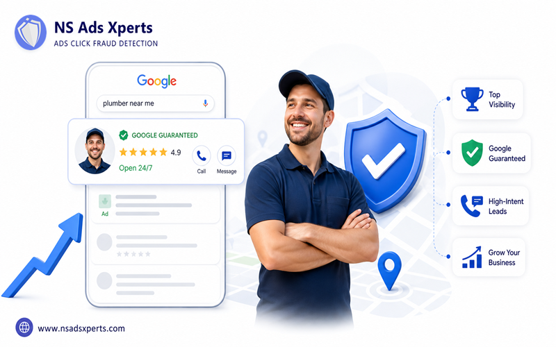 Example of Google Local Services Ads appearing at the top of search results with Google Guaranteed badge