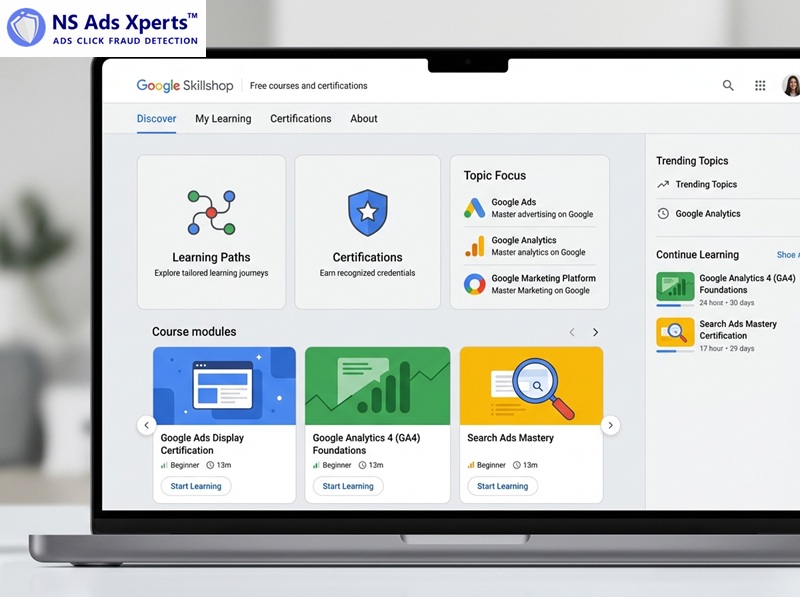 Collection of Google Ads certification badges