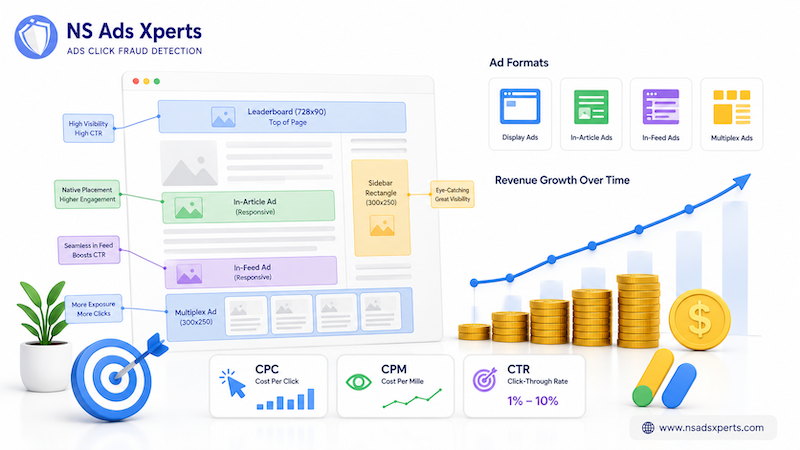 Graph showing AdSense earnings optimization strategies