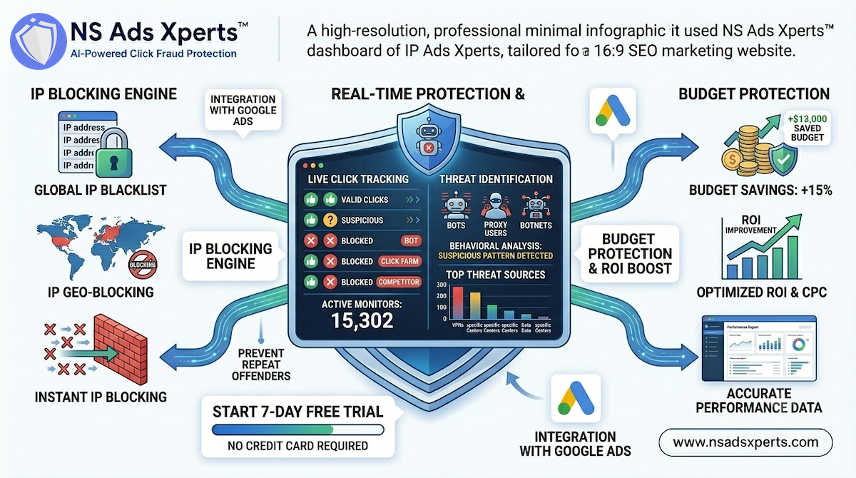 NS Ads Xperts dashboard for click fraud protection